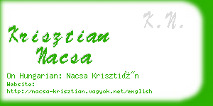 krisztian nacsa business card